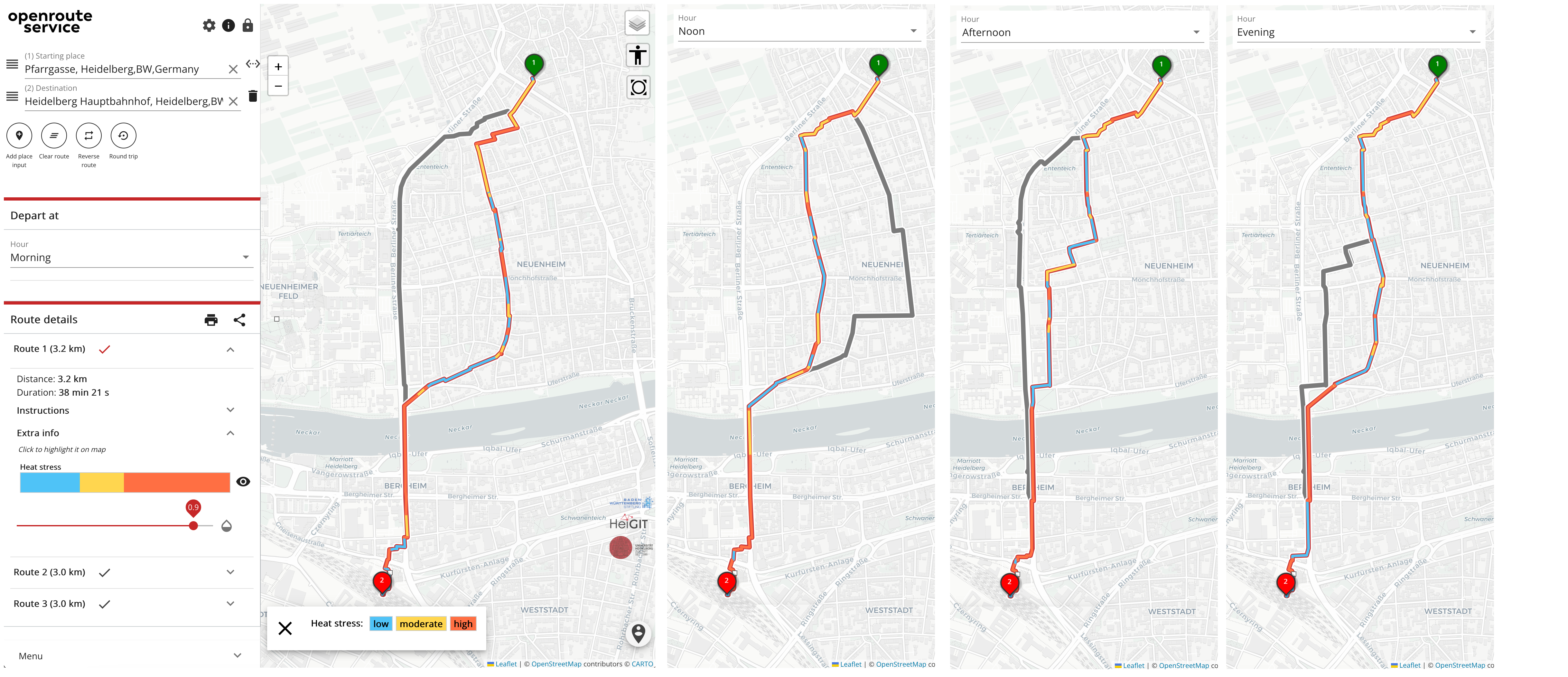 routes from HEAL App
